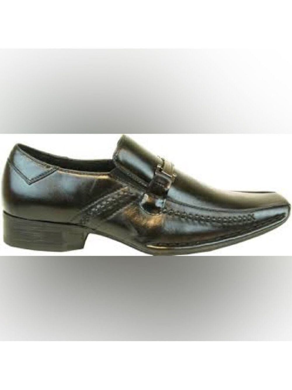 Men’s Bravo Carrera Brown Leather Slip On Oxford Size 9 US!